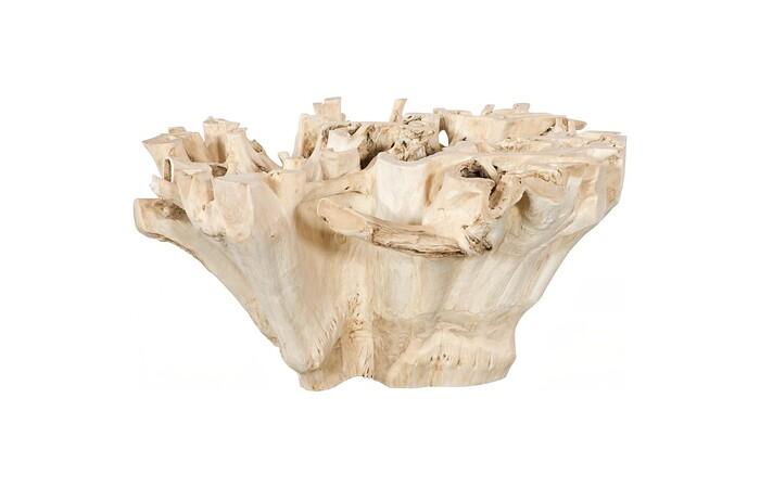 Teak Root Dining Table Base, Bleached, Round