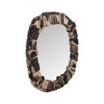 Stacked Pebble Petrified Mirror, Mixed