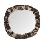 Stacked Pebble Petrified Mirror, Mixed