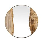 Petrified River Mirror, Brass Frame, Small