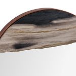 Petrified Slice Mirror, Copper Frame, Medium