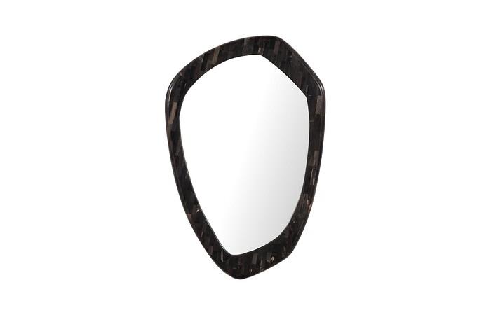 Morphic Petrified Mirror, Point, Black Frame