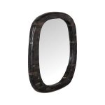 Morphic Petrified Mirror, Rounded, Black Frame