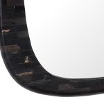 Morphic Petrified Mirror, Rounded, Black Frame