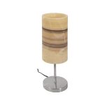 Onyx Lamp, Cylindrical, Zebra