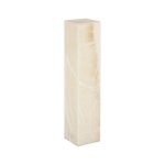 Onyx Lamp Pedestal, Square, Zebra White