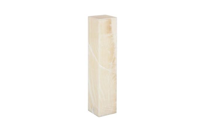 Onyx Lamp Pedestal, Square, Zebra White