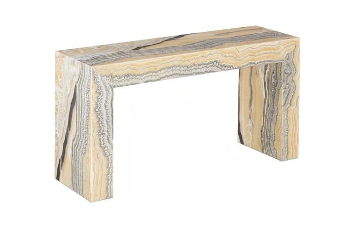 Onyx Console Table, Illuminated, Zebra