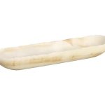Onyx Canoe Bowl, White