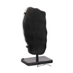 Onyx Lamp on Black Base, White