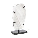 Onyx Lamp on Black Base, White