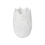 Marble Cocoon Vase, White, Small