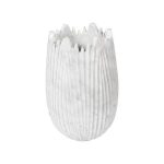Marble Cocoon Vase, White, Small