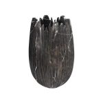 Marble Cocoon Vase, Black, Small