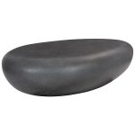 River Stone Coffee Table, Charcoal Stone, Large