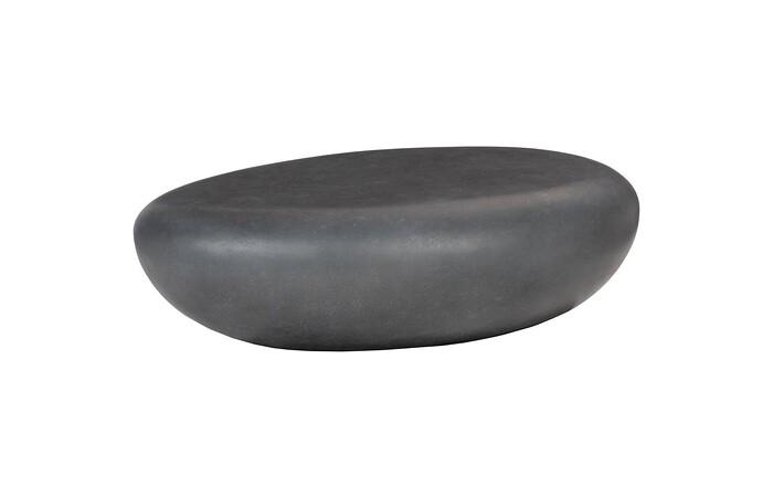 River Stone Coffee Table, Charcoal Stone, Large