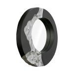 Mercury Mirror, Black, Silver Leaf
