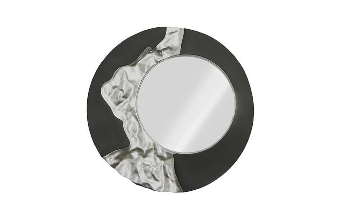Mercury Mirror, Black, Silver Leaf