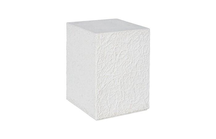 String Theory Pedestal, White Stone, Small