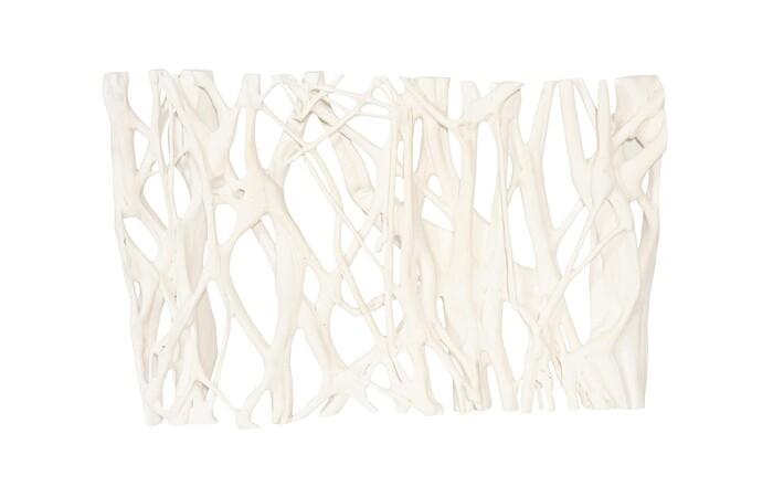 Cast Entwined Rectangular Wall Root, Faux Bleached