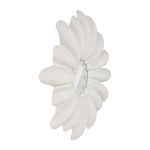 Radial Shell Mirror, White Stone