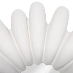 Radial Shell Mirror, White Stone