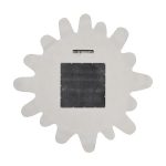 Radial Shell Mirror, White Stone