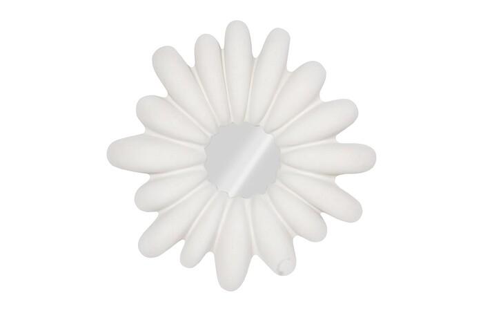 Radial Shell Mirror, White Stone