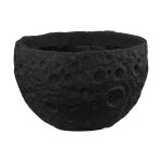 Crater Planter, Black Stone