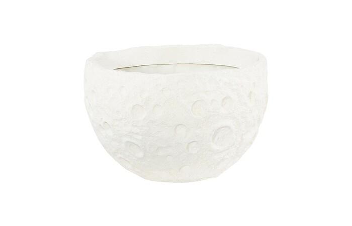 Crater Planter, White Stone