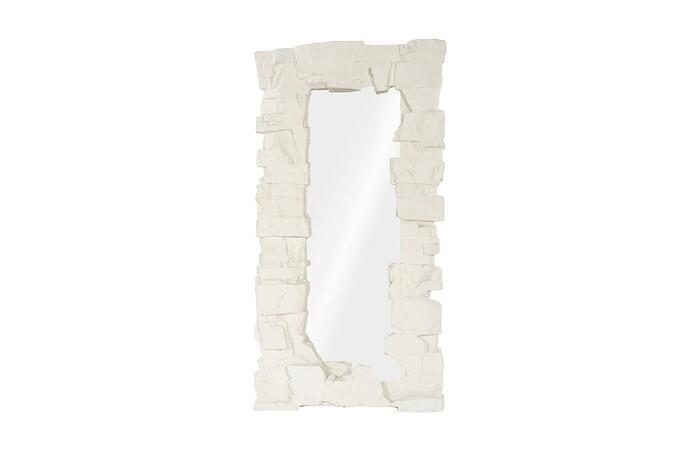 Rocky Ridge Dress Mirror, White Stone