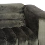Imperial Sofa, Lush Green Quilting, Dark Brown Metal Frame