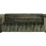Imperial Sofa, Lush Green Quilting, Dark Brown Metal Frame
