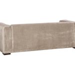 Imperial Sofa, Lush Taupe Quilting, Dark Brown Metal Frame