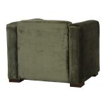 Imperial Lounge Chair, Lush Green Quilting, Dark Brown Metal Frame