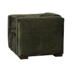 Imperial Lounge Chair, Lush Green Quilting, Dark Brown Metal Frame