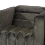 Imperial Lounge Chair, Lush Green Quilting, Dark Brown Metal Frame