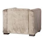 Imperial Lounge Chair, Lush Taupe Quilting, Dark Brown Metal Frame