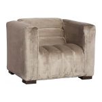 Imperial Lounge Chair, Lush Taupe Quilting, Dark Brown Metal Frame