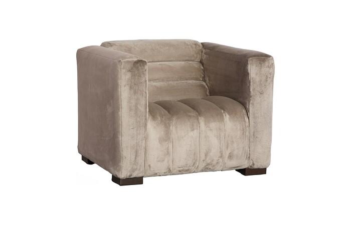 Imperial Lounge Chair, Lush Taupe Quilting, Dark Brown Metal Frame