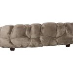 Conrad Sofa, Lush Beige, Dark Brown Metal Frame