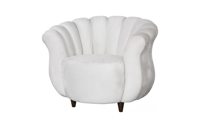 Arizona Lounge Chair, Velvet Cool Cream, Dark Brown Metal Frame