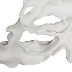 Contour Cast Root Triangle Wall Art, White Stone