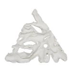 Contour Cast Root Triangle Wall Art, White Stone