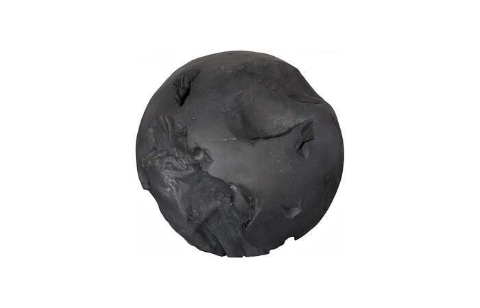 Cast Root Floor Ball, LG, Charcoal Stone