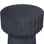 Vetra Side Table, Charcoal Stone