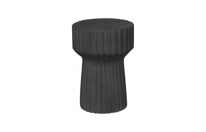 Vetra Side Table, Charcoal Stone