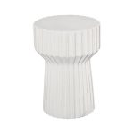 Vetra Side Table, White Stone