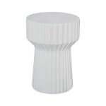 Vetra Side Table, White Stone