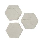 Hexagon Wall Tiles, Set of 3, Roman Stone